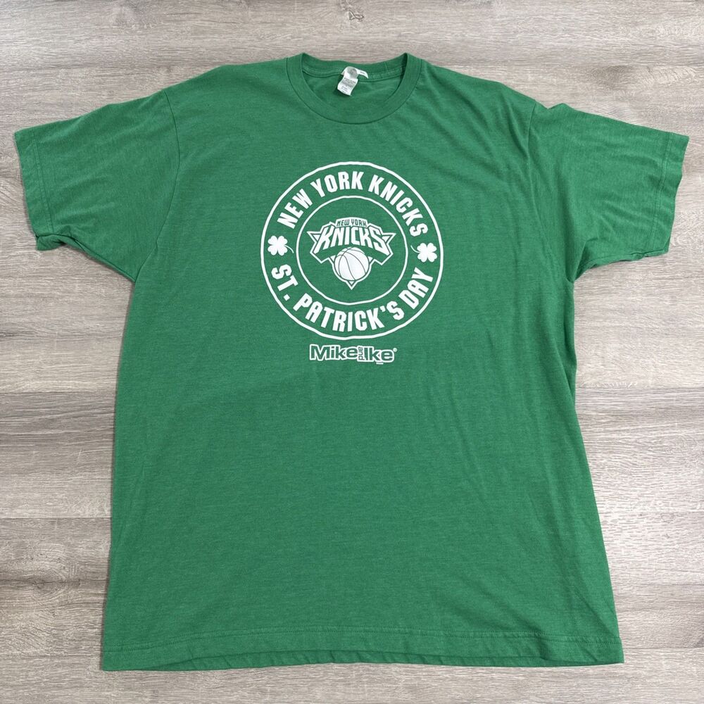 New York Knicks Shirt St. Patrick’s Day Mike and Ike Men’s XL Green NBA